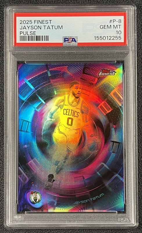 JAYSON TATUM PSA 10 2025 TOPPS FINEST #P-8 PULSE SSP CELTICS CASE HIT RARE 2255
