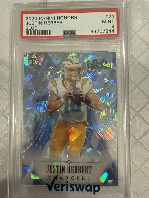 2020 Panini Honors - Justin Herbert #24 Blue Prizm /15 (RC)