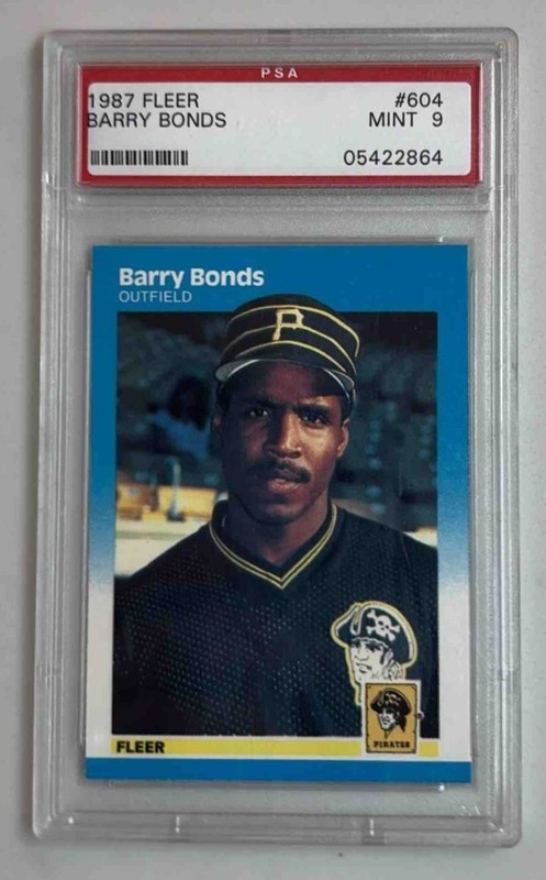 Barry Bonds 1987 Fleer #604 Rookie RC Pittsburgh Pirates PSA 9 Mint SF Giants