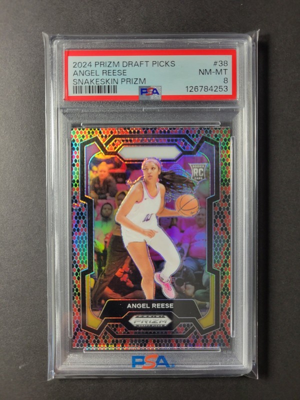 2024 Panini Prizm Draft Picks ANGEL REESE Snakeskin Prizm RC SP PSA 8 NM-MT