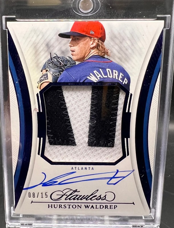 2025 Panini Flawless Baseball Hurston Waldrep Patch Auto 08/15 Atlanta Braves