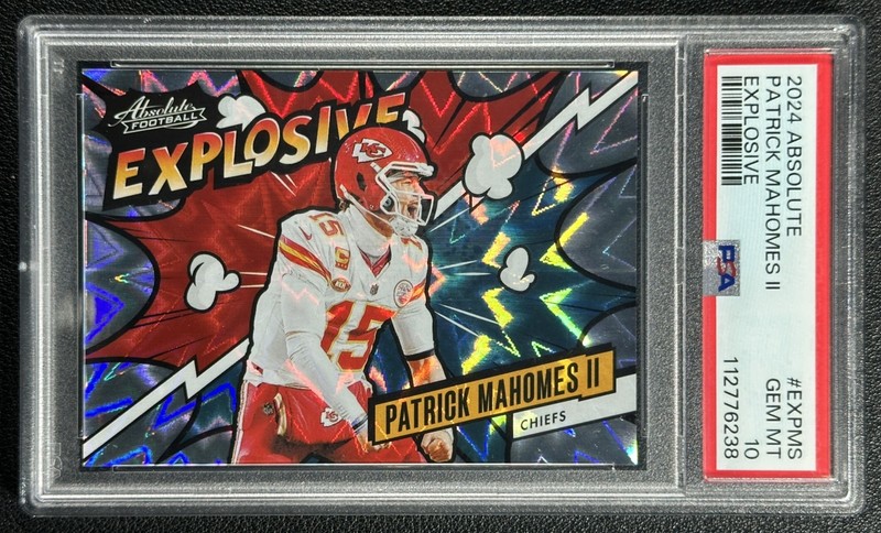 PATRICK MAHOMES II PSA 10 2024 PANINI ABSOLUTE #EX-PMS EXPLOSIVE SP CHIEFS 6238