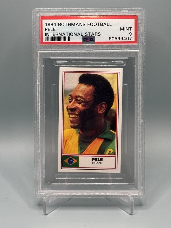 1984 ROTHMANS FOOTBALL INTERNATIONAL STARS PELE PSA 9