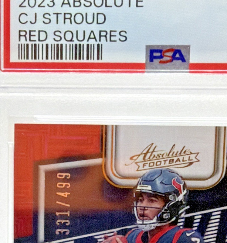 2023 Panini Absolute - Rookies C.J. Stroud #102 Red Squares /499 PSA 10 GC0241 view 2