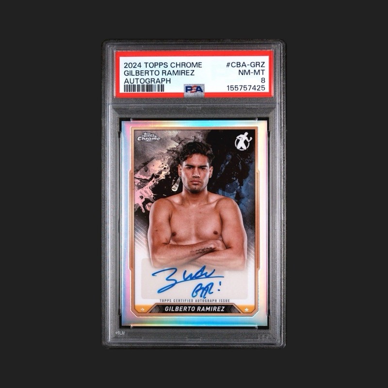 Gilberto Ramirez 2024 Topps Chrome Autograph #CBA-GRZ PSA 8 Boxing Auto