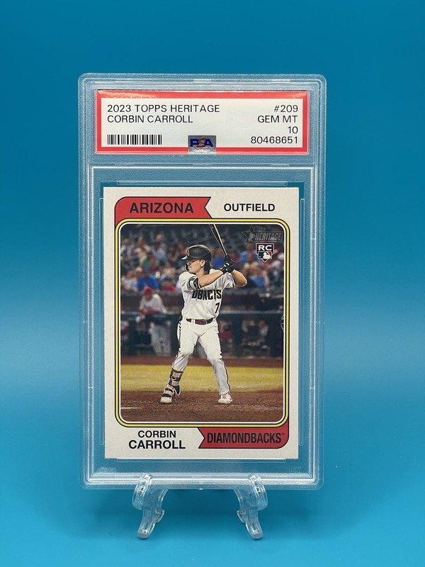 2023 Topps Heritage Corbin Carroll #209 PSA 10 (RC)