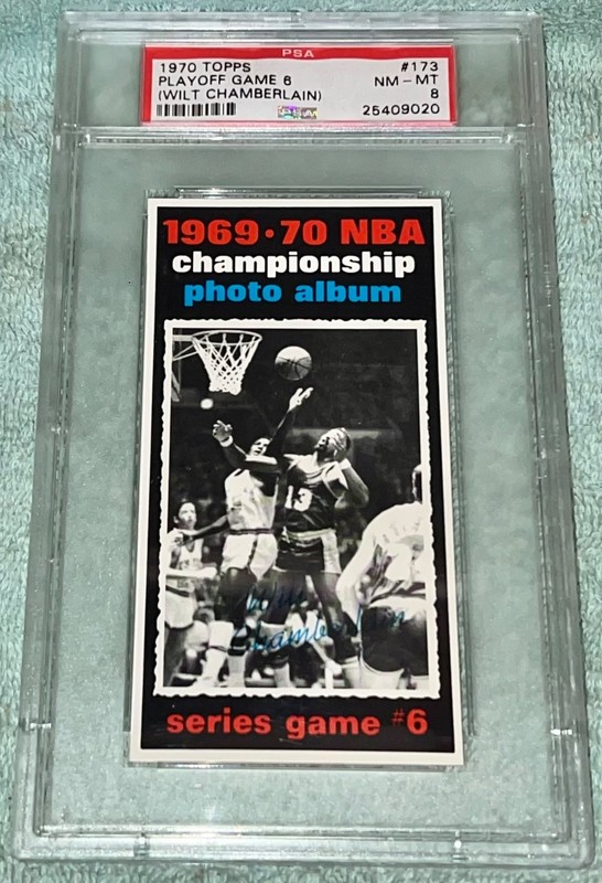 1970 Topps Wilt Chamberlain ~ NBA Championship Game 6 ~ #173 ** PSA-8 (NM-MT) **