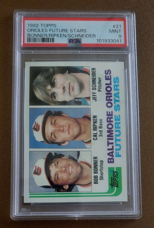 1982 TOPPS #21 CAL RIPKEN JR. RC ORIOLES HOF PSA 9