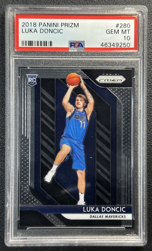 LUKA DONCIC PSA 10 2018-19 PANINI PRIZM #280 ROOKIE RC MAVERICKS 9250