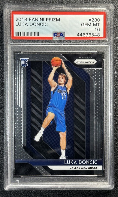 LUKA DONCIC PSA 10 2018-19 PANINI PRIZM #280 ROOKIE RC MAVERICKS 6548