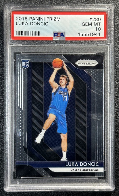 LUKA DONCIC PSA 10 2018-19 PANINI PRIZM #280 ROOKIE RC MAVERICKS 1941