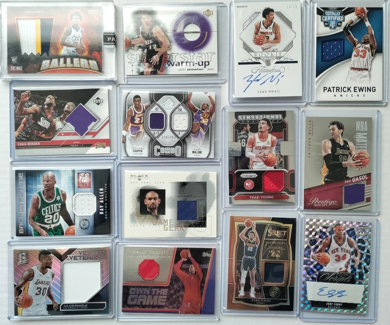 14x LOT Auto Patch /10 /25 Ewing FLAWLESS Autograph Gasol Trae ROOKIE /49 /99