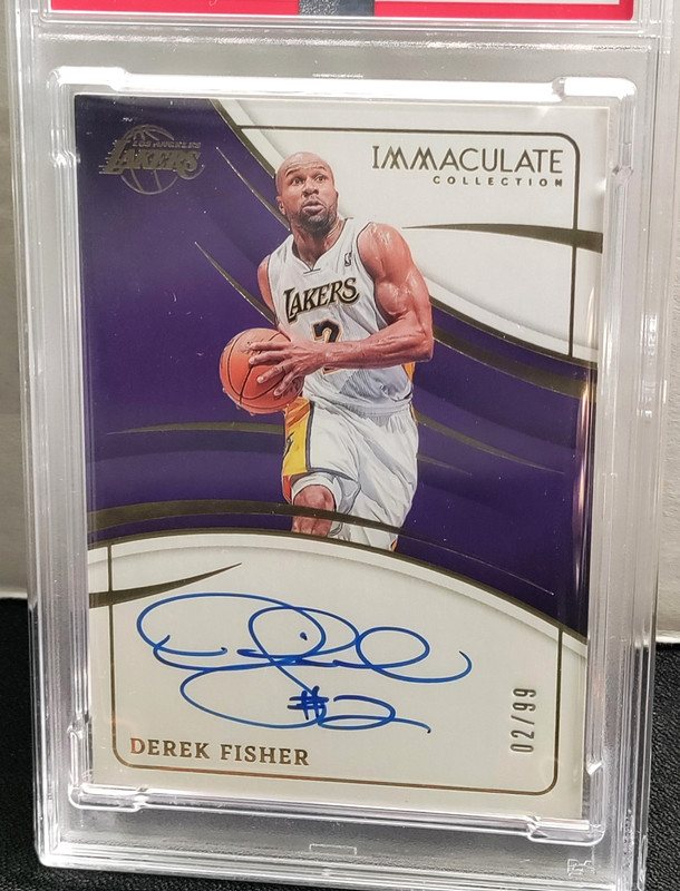 /99 Derek Fisher Auto PSA 9 2023-24 Immaculate Collection Signature AUTOGRAPH view 2