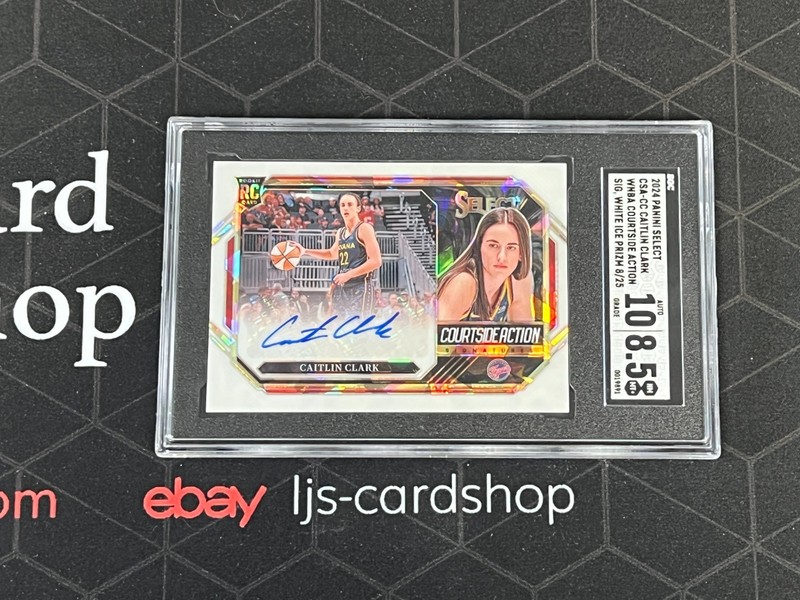 2024 Select WNBA Caitlin Clark Courtside Rookie Auto White Ice /25 SGC 8.5/10