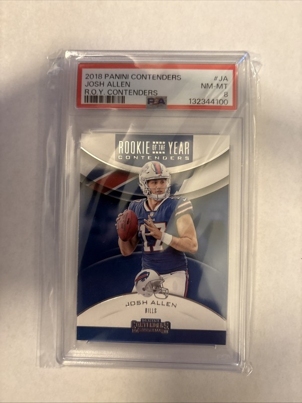 2018 Panini Contenders Rookie of Year Contenders Bills Josh Allen #RYA-JA PSA 8!