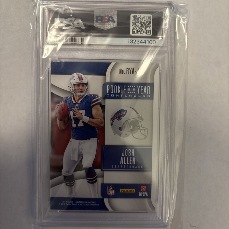 2018 Panini Contenders Rookie of Year Contenders Bills Josh Allen #RYA-JA PSA 8! view 2