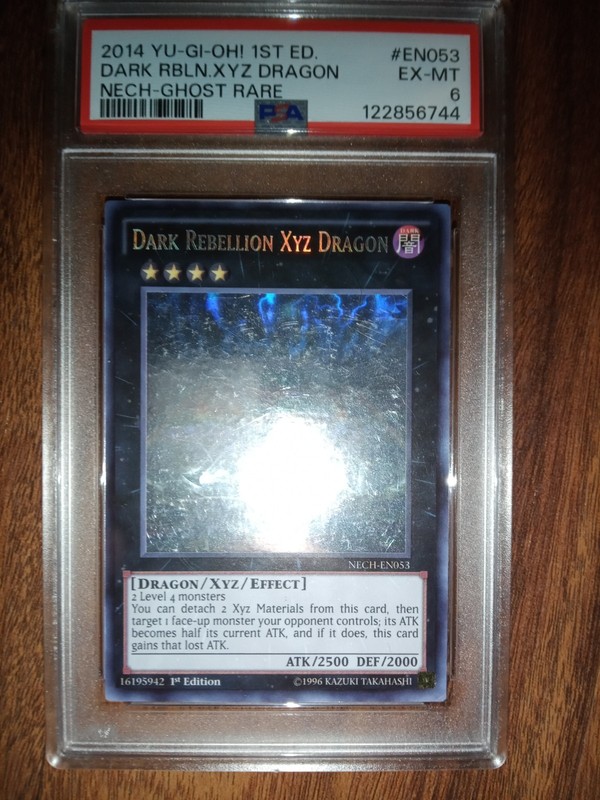 Yu-Gi-Oh! TCG 2014 Dark RBLN XYZ Dragon 1st Ed. Ghost Rare PSA 6 NM+