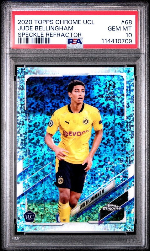 2020-21 Topps Chrome UCC #68 Jude Bellingham Speckle Refractor PSA 10