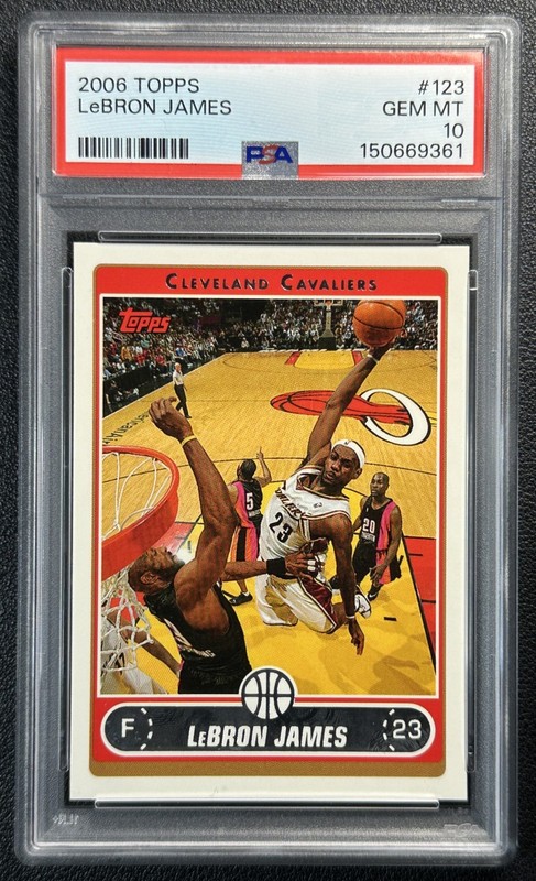 LEBRON JAMES PSA 10 2006-07 TOPPS #123 CAVALIERS 9361