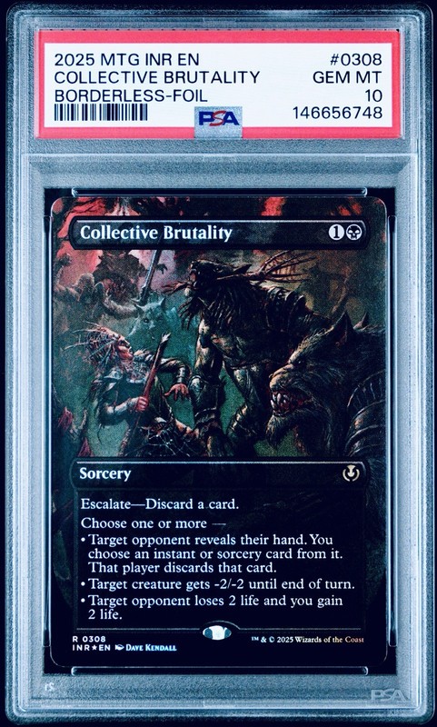 2025 MTG Collectve Brutality #0308 Borderless-Foil PSA 10 Gem Mint