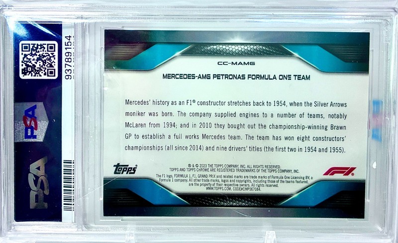 2023 Topps Chrome F1 Constructors Crest Mercedes AMG Petronas #CCMAMG 115/199 view 2