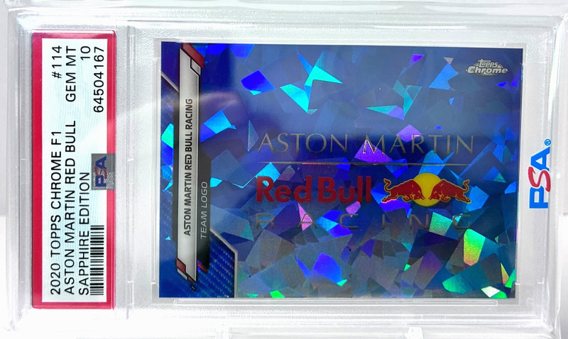 2020 Topps Chrome F1 ASTON MARTIN RED BULL Sapphire EDITION #114 PSA 10 GEM MINT
