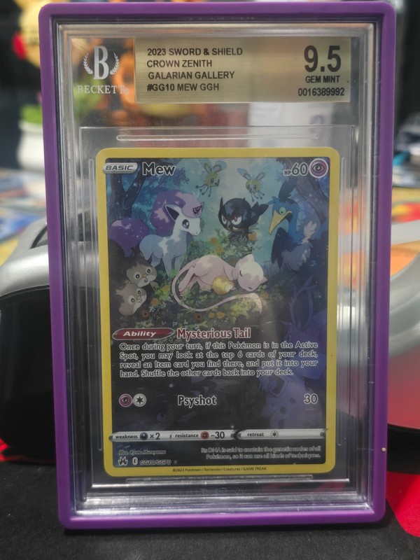 Pokémon TCG: Mew - GG10/GG70 - Crown Zenith: Galarian Gallery - BGS GEM MINT 9.5