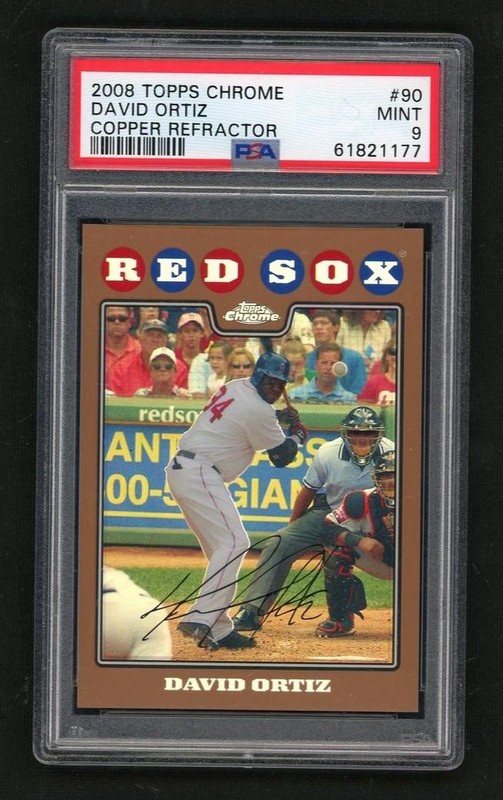 2008 Topps Chrome Copper Refractor David Ortiz #90 /599 PSA 9