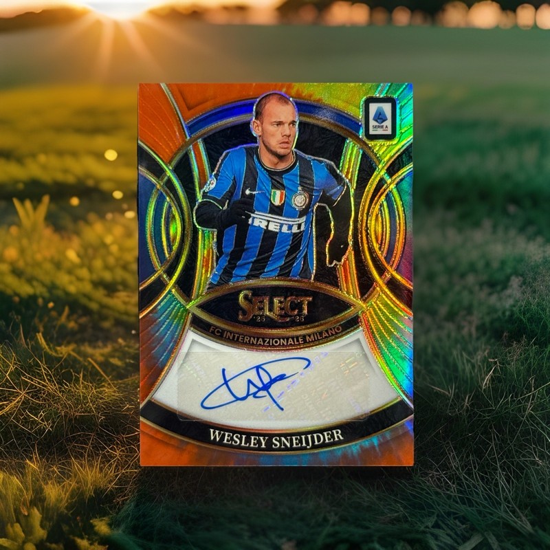 2025-26 Select Serie A Inter Milan Wesley Sneijder Auto Tie Dye Prizm /25