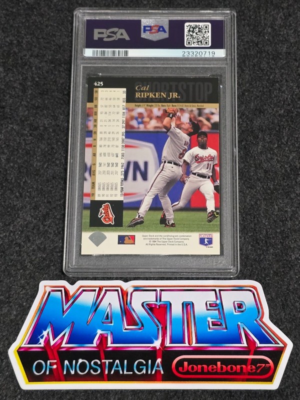 Cal Ripken Jr 1994 UPPER DECK PSA 10 Card Gem Mint Baseball HOF #425 Orioles UD view 2