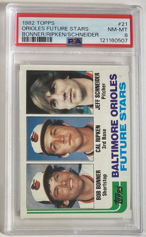 Cal Ripken Jr.  1982 Topps RC #21 PSA 8 NM-MT
