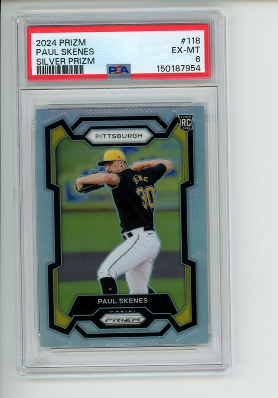 2024 Prizm Paul Skenes #118 Rookie RC Silver Prizm PSA 6 EX-MT