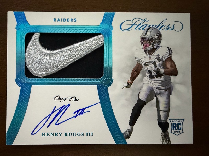 Henry Ruggs III 2020 Panini Flawless Nike Logo Swoosh Auto 1/1