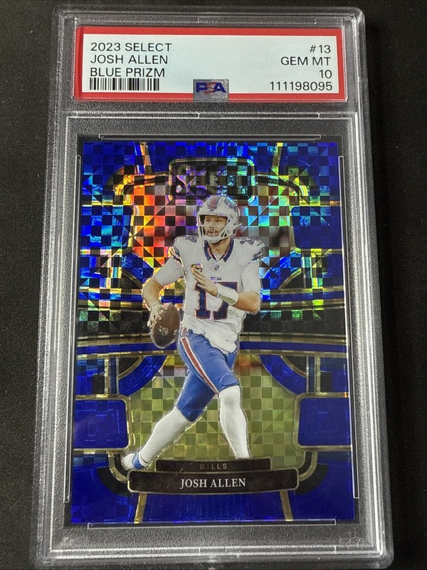 Josh Allen 2023 Panini Select Concourse Blue Prizm #13 /199 PSA 10 Buffalo Bills