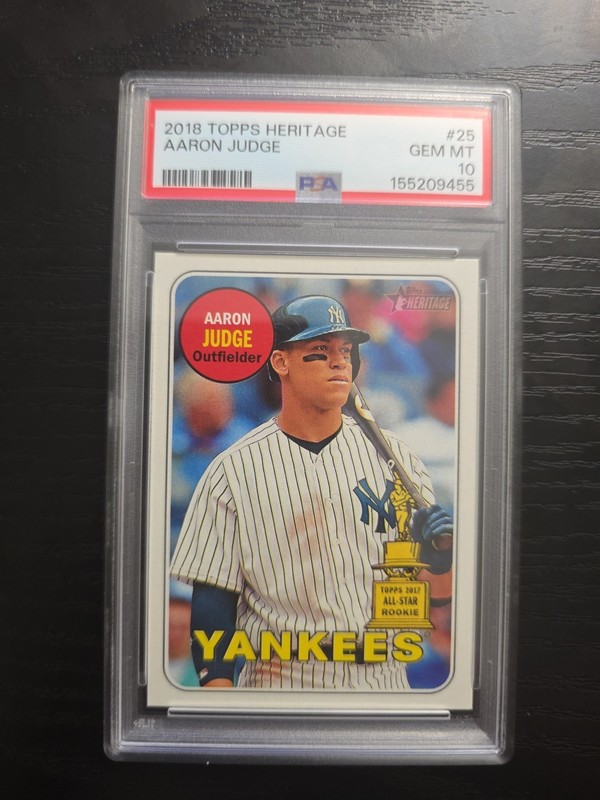 2018 Topps Heritage- Aaron Judge #25 PSA 10 Rookie Cup GEM MINT