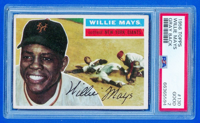 1956 Topps Willie Mays #130 Gray Back PSA 2.....Nice 2