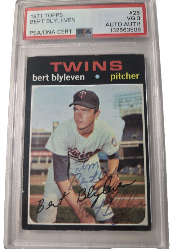 Bert Blyleven 1971 Topps PSA/DNA Certified Auto #26 Minnesota Twins