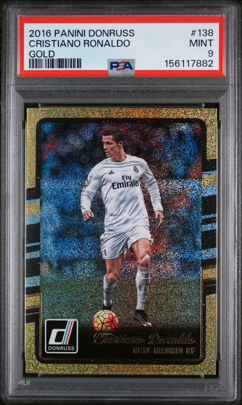 2016-17 Panini Donruss Soccer Cristiano Ronaldo Gold #138 PSA 9