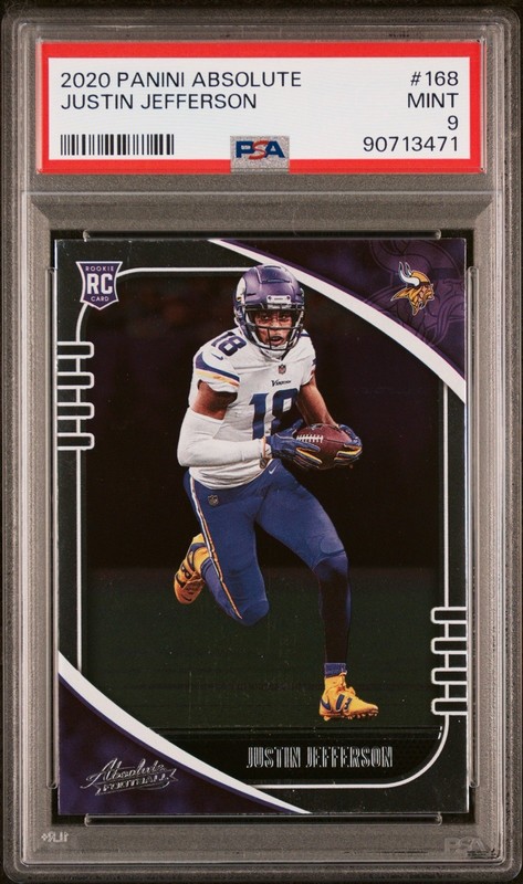 2020 Panini Absolute Justin Jefferson Rookie #168 Vikings PSA 9
