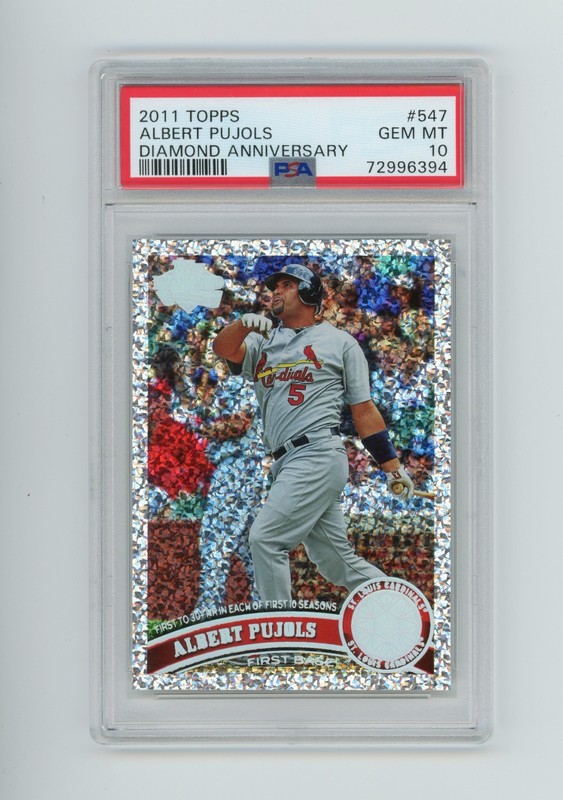 2011 Topps Albert Pujols #547 Platinum Diamond Anniversary PSA 10 GEM MINT HOF