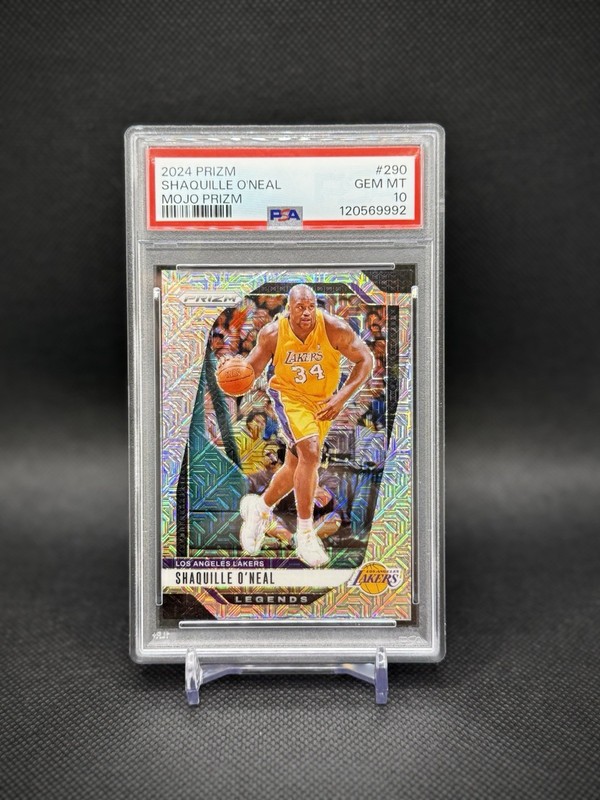 Shaquille O’Neal 2024-25 Panini Prizm Mojo Prizm/25 SSP PSA 10 Gem Mint Lakers