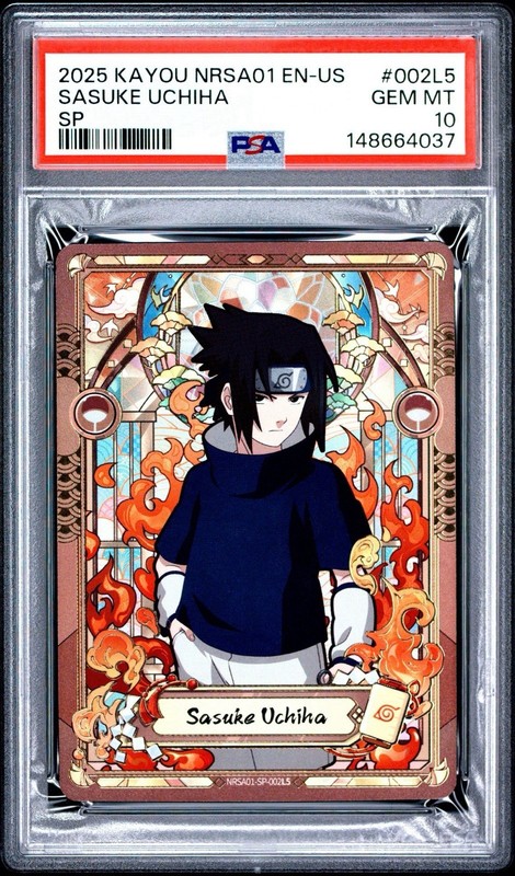 2025 Kayou NARUTO-01- EN-US SAUKE UCHIHA SP #002L5 PSA 10