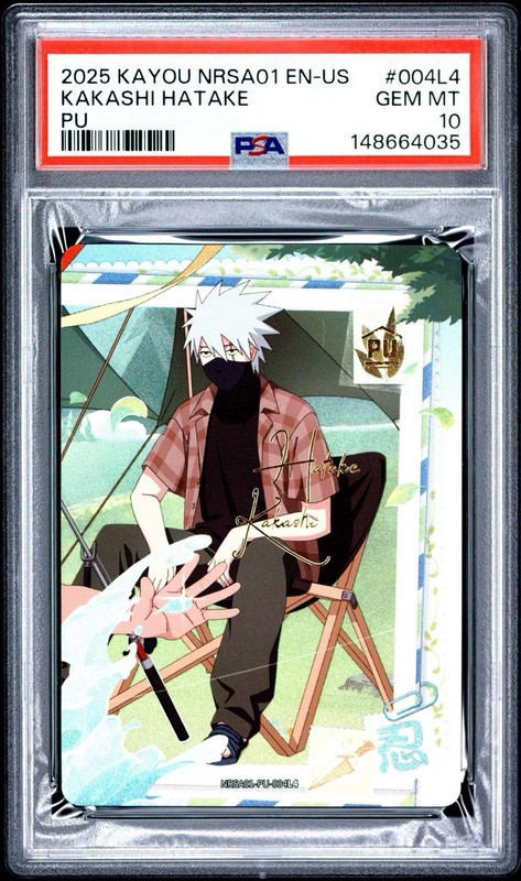 2025 KAYOU NARUTO SMRITI COLLECTIBLE CARD #004L4 KAKASHI HATAKE PSA 10