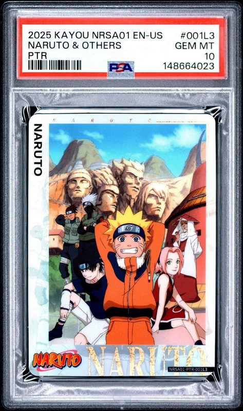2025 KAYOU NARUTO #001L3 NARUTO AND OTHERS POSTER PTR PSA 10