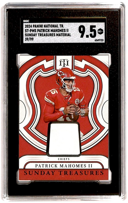 2024 National Treasures Sunday Treasures 39/99 Patrick Mahomes SGC 9.5 JW1