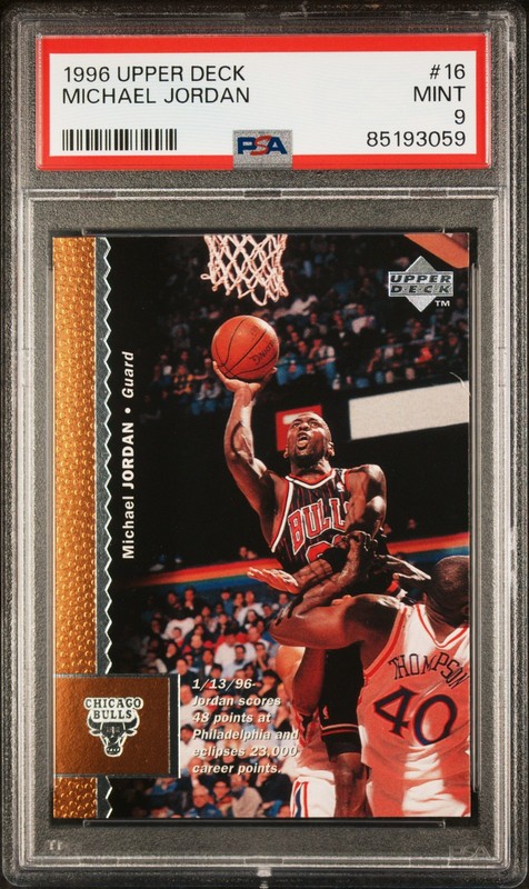 1996 UPPER DECK #16 MICHAEL JORDAN PSA MINT 9