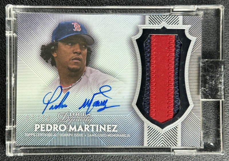 PEDRO MARTINEZ 2017 TOPPS DYNASTY #AP-PM1 GAME-USED PATCH AUTO 07/10 RED SOX
