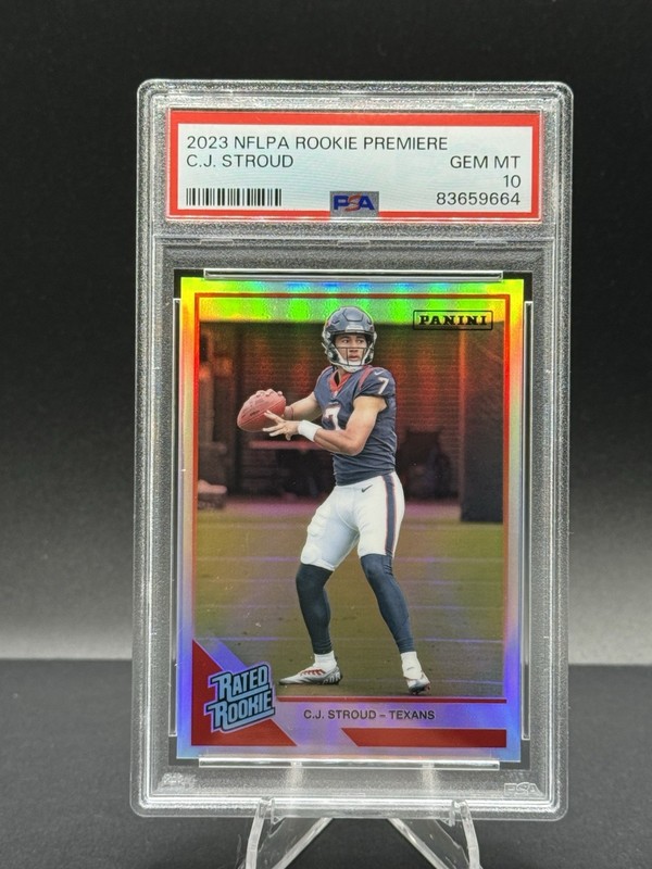 2023 NFLPA Rookie Premiere CJ Stroud Rated Rookie Holo SSP Houston Texans PSA 10