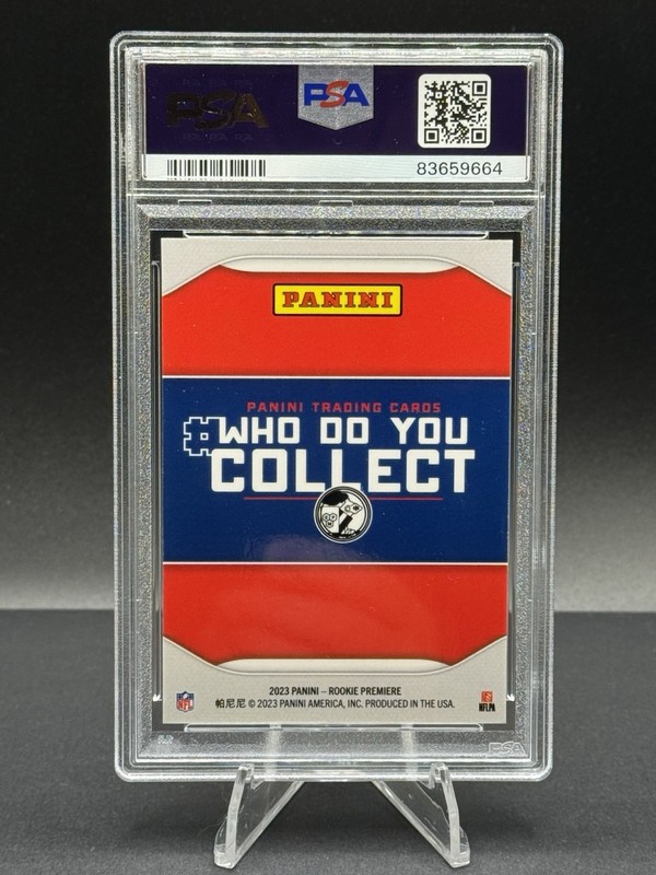 2023 NFLPA Rookie Premiere CJ Stroud Rated Rookie Holo SSP Houston Texans PSA 10 view 2