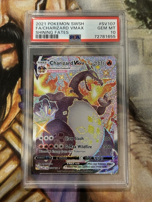 Charizard VMAX SV107/SV122 Shining Fates Shiny Vault Full Art Holo - PSA 10 🔥